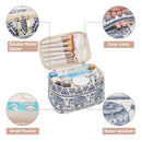 Travel Makeup Bag Large Cosmetic Bag Make up Case Organizer for Women and Girls (Large, Elephant) Narwey