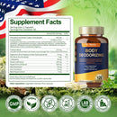 Chlorophyll Body Deodorizing Supplement with Probiotic & Prebiotic, Magnesium, Zinc, L-Glutamine Deodorant Supplements for Women & Men, 120 Count Infinity Warehouse