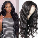 UNice 10A Body Wave Silk Base Fake Scalp Human Hair Lace Closure Wigs for Black Women Middle Part, Brazilian Virgin Hair T-Part Lace Closure Wig Pre Plucked with Baby Hair 150% Density 24 inch UNICE Store