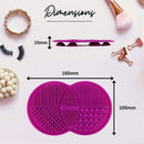 Lilyleaf Makeup Brush Silicone Cleaning Mat with Suction Cups (6.5 x 4.1 inches) - Makeup Brush Cleaner Pad with 5 Textures - Large Makeup Brush Silicone Mat - Portable Makeup Brush Scrubber Mat LILYLEAF MAKEUP ACCESSORIES TO MAKE LIFE EASIER