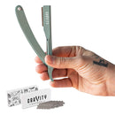 Barber Straight Razor - Stainless Steel Straight Edge Razor with 10 Derby Premium Blades (Mint) GRAVITY RAZORS Store