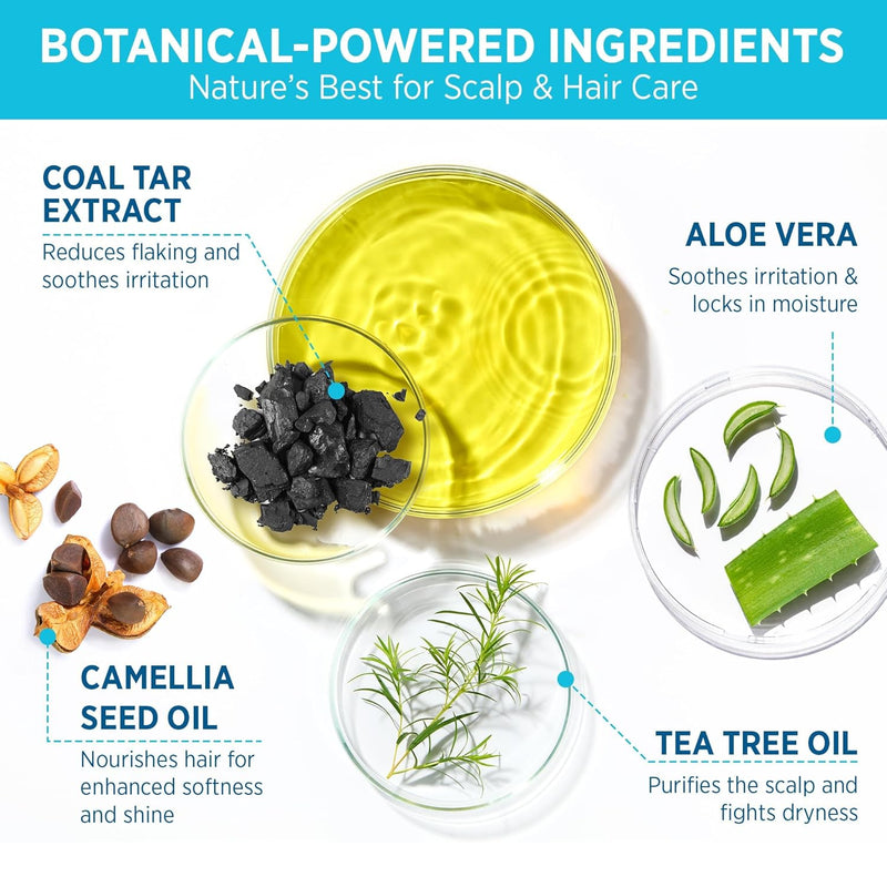 Roycederm Coal Tar Antidandruff Shampoo & Conditioner Set: 2% Coal Tar Extract Scalp Relief Shampoo for Psoriasis, Dandruff & Seborrheic Dermatitis - Soothes Itchy Scalp, Hydrates Hair Infinity Warehouse