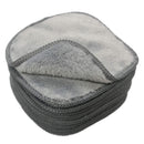 Polyte Premium Hypoallergenic Chemical Free Microfiber Fleece Makeup Remover and Facial Cleansing Cloth, 5 x 5 in, 10 Pack (Gray) POLYTE