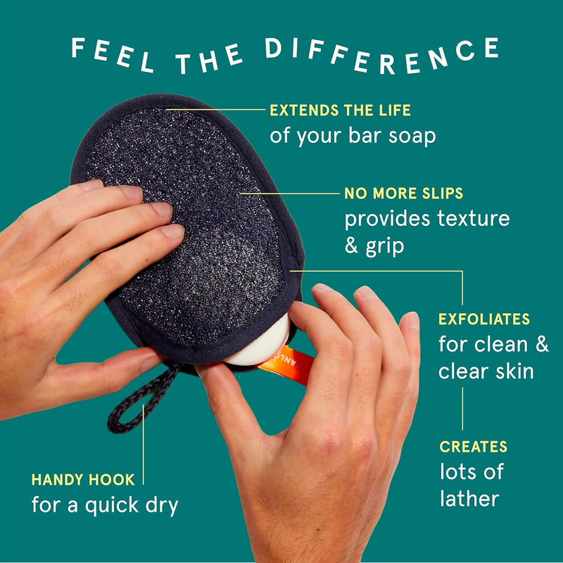 Cleanlogic Men Exfoliating Soap Saver, Sport Exfoliator Scrubber Pouch, Ideal for Post-Workout Cleanse, Daily Skincare Tool for Smooth Clean Skin, 3 Count Value Pack Infinity Warehouse