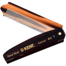 Kent 82T Handmade Folding Pocket Comb for Men, Fine Tooth Hair Comb Straightener for Everyday Grooming Styling Hair, Beard or Mustache, Use Dry or with Balms, Saw Cut Hand Polished, Made in England Infinity Warehouse