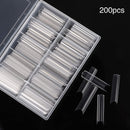 480PCS Extra Long C Curve Nail Tips and Glue, 2 Packs Natural and Clear Acrylic Nail Tips for Acrylic Nails Professional Set, 10 Sizes Artificial XXL Long Straight Square French False Nail Tips Deciniee
