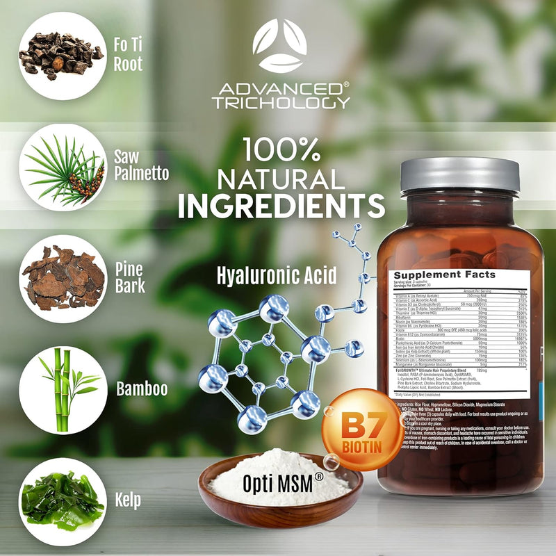Advanced Trichology FoliGROWTH™ Hair Growth Supplement for Thicker Fuller Hair | Approved* by the American Hair Loss Association | Revitalize Thinning Hair - 90 Count (Pack of 1) Infinity Warehouse
