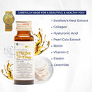 FINE JAPAN Liquid Collagen Supplement with Swallows Nest Best Hyaluron Collagen for Women, Promotes Healthy Aging, Reduces Skin Sagging, Erases Wrinkles, Nourishes Hair & Nail Cuticles - 17.00 Fl Oz Infinity Warehouse