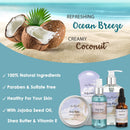 Spa Gift Baskets For Women - Luxury Bath Set With Ocean & Coconut - Spa Kit Includes Body Wash, Bubble Bath, Lotion, Body Butter, Soap, Body Spray, Shower Puff, and Towel