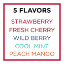Carmex Daily Care Minis Moisturizing Lip Balm Tubes with SPF 15, Strawberry, Cool Mint, Wild Berry, Peach Mango and Fresh Cherry Lip Balm Pack - 0.18 OZ Each, 5 Count (Pack of 2) Carmex