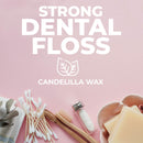 Biodegradable Silk Dental Floss Mint | Natural Candelilla Wax with Refillable Glass Case | 33 Yards/30 Meter Natural Oral Care Silk Spool | Mint Flavored Wax Shopper Goods