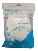 Dr. Family 20 Units Disposable KN95 Face Masks, Non-Woven 5-Layer Disposable Mask, Elastic Ear Loops, Adjustable Nose Wire, Light Weight, Perfect for Office, Travel, and Indoors, 20 Units/Box - Ship from USA Dr. Family