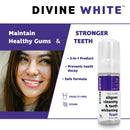 Divine White Dual-Action Stain Removal Aligner/retainer Cleaner and Teeth Whitening Foam- Hydrogen Peroxide-Good for Invisalign, ClearCorrect, SmileDirectClub, Candid, Byte -Oral Care-Foam Toothpaste DIVINE WHITE