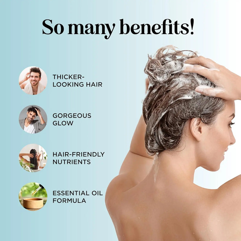 Volumizing Biotin Shampoo for Thinning Hair - Thin Hair Shampoo with Peppermint Argan and Essential Oils for Hair Care - Vegan Sulfate Free Shampoo for Damaged Dry Hair Paraben and Cruelty Free (Mint) Infinity Warehouse