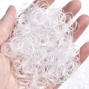 Pack of 1000 Mini Rubber Bands Soft Elastic Bands for Kids Hair, Braids Hair, Wedding Hairstyle and More (Clear) Hicarer