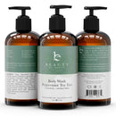 Peppermint Tea Tree Body Wash – Made with Organic Ingredients, Shower Gel for Men & Women, Tea Tree Soap for Oily or Acne Prone Skin, Helps Soothe Skin Blemishes Beauty by Earth