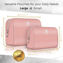 Cosmetic & Makeup Bag, Zippered Makeup Pouch for Women & Girls, Travel Cute Organizer Suitable for Purse, Versatile Bag with Multiple Compartments for Makeup, Toiletries, Pencils, Accessories BOACAY Store