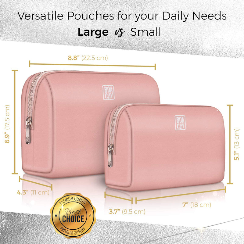 Cosmetic & Makeup Bag, Zippered Makeup Pouch for Women & Girls, Travel Cute Organizer Suitable for Purse, Versatile Bag with Multiple Compartments for Makeup, Toiletries, Pencils, Accessories BOACAY Store