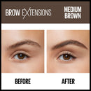 Maybelline New York Brow Extensions Fiber Pomade Crayon Eyebrow Makeup, 257 Medium Brown Maybelline New York