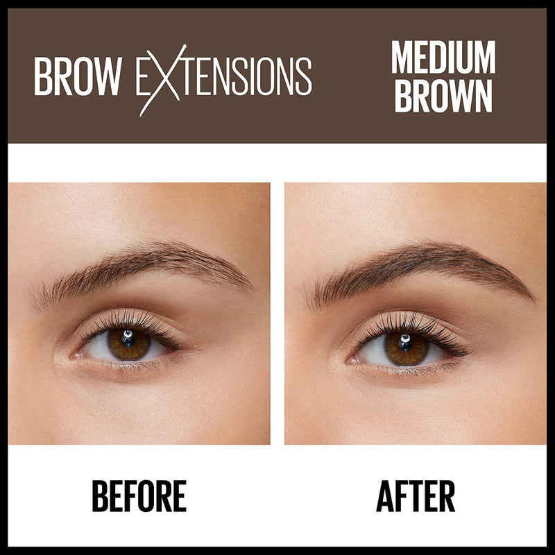 Maybelline New York Brow Extensions Fiber Pomade Crayon Eyebrow Makeup, 257 Medium Brown Maybelline New York