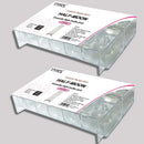 Vivace 2PACK Natural/Clear Half Moon 510 Acrylic False Fake Nail Tips (Total 1020Tips) 11Sizes With Clear Acrylic Case For Nail Salon Nail Shop (Half Noon) Vivace
