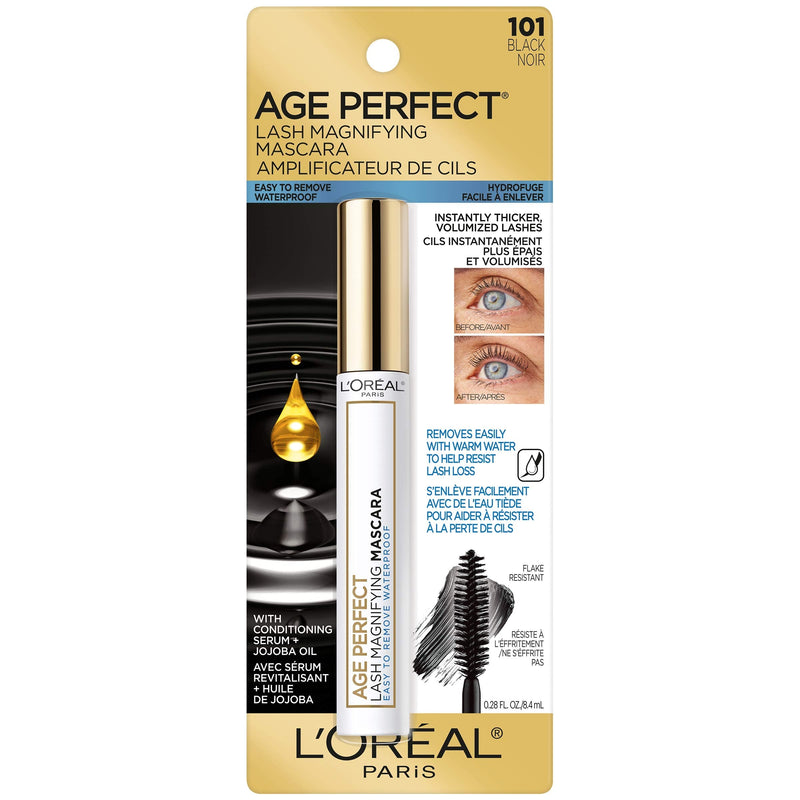 L'Oreal Paris Age Perfect Lash Magnifying Mascara, WATERPROOF Black, 0.28 Ounces L'Oreal Paris