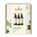 3 Step Love Your Skin Pack, Facial Cleanser, Hydrating Mist Toner & Facial Moisturizer, Set of 3 Sukin