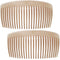 Camila Paris CP2912 French Side Combs Large 2 Pack Curved, Nude Flexible Durable Cellulose Hair Combs, Strong Hold Grip Hair Clips for Women, No Slip Styling Girls Hair Accessories, Made in France Camila Store