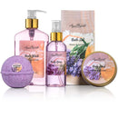 Spa Baskets For Women - Luxury Bath Set With Honey & Lavender - Spa Kit Includes Wash, Bubble Bath, Lotion, Bath Salts, Body Scrub, Body Spray, Shower Puff, Bathbombs, Soap and Towel
