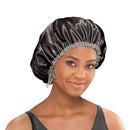Stay On Satin Hair Wrap Drawstring Womens Bonnet for Sleeping, Black Stay On Satin