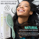 Fiora Naturals Hair Detangling Brush -100% Bio-Friendly Detangler hair brush w/ Ultra-soft Bristles- Glide Through Tangles with Ease - For Curly, Stright, Women, Men, Kids, Toddlers, Wet and Dry Hair Fiora Naturals