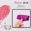 Lilyleaf Makeup Brush Silicone Cleaning Mat with Suction Cups (6.5 x 4.1 inches) - Makeup Brush Cleaner Pad with 5 Textures - Large Makeup Brush Silicone Mat - Portable Makeup Brush Scrubber Mat LILYLEAF MAKEUP ACCESSORIES TO MAKE LIFE EASIER