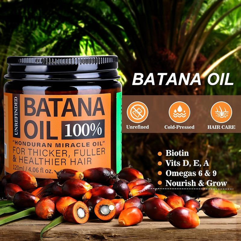 Unrefined Batana Oil for Hair Growth, Dr. Sebi Raw Batana Oil from Honduras, Hair Mask Hair Growth oil with Organic and Natural Ingredients, Mocha, 4.06 fl oz Infinity Warehouse