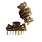 Parcelona French Classic Savana Shaded Light Tortoise Shell 1 1/2 Inch Set of 2 Cellulose Hair Claw Clips Jaw Covered Spring Durable Styling Hair Accessories Women Strong Hold No Slip, Made in France Parcelona