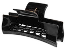 France Luxe Large Cutout Rectangle Jaw - Black France Luxe