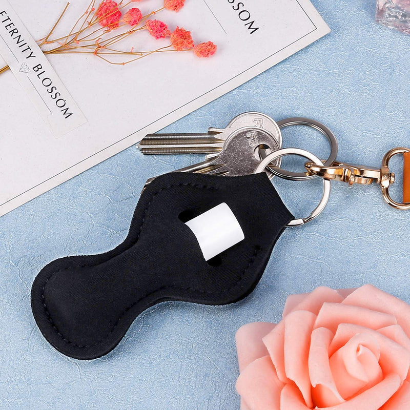 4 Pieces Lip Balm Holder Keychain Lipstick Keychain Chapstick Holder Keychains Lipstick Holder Chapstick Key Chain Holders for Men and Women Gadget Beyond