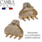 Camila Paris CP2915 French Hair Clip for Women, Small 1 inch Set of 2 Girls Hair Claw Clips Jaw Gray Gold Fashion Durable Styling Hair Accessories for Women, Strong Hold No Slip Grip, Made in France Camila