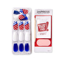 Kiss imPRESS Press on Manacure 4th of July Nails - Shining Stars KISS