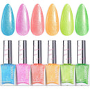Beetles Jelly Nail Polish Set,6 Colors Pink Nude Jelly Quick Dry Nail Polish Fingernail Fast Drying & Long Lasting Nail Strengthener Polish Gifts for Women Infinity Warehouse