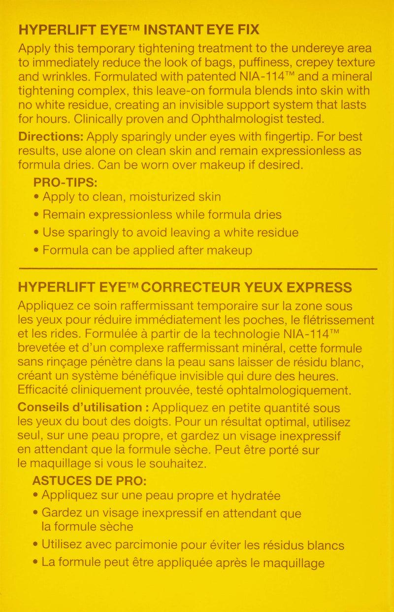 StriVectin Tighten & Lift Hyperlift Eye Cream Instant Eye Fix, Tightening Treatment for Bags, Lines and Crepiness, 0.34 Fl Oz StriVectin