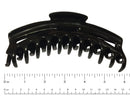 Parcelona French Bend Narrow Large Jumbo 6 Inch Black Cellulose Covered Spring Jaw Hair Claw Clip Clutcher Clamp Parcelona