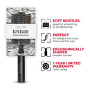 Cortex Professional Boar Bristle Brushes For Women and Men - Round Hair Brush Wooden Handle For All Hair Types (Black 2.75 Inch) Cortex Professional