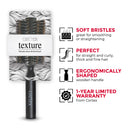 Cortex Professional Boar Bristle Brushes For Women and Men - Round Hair Brush Wooden Handle For All Hair Types (Black 2.75 Inch) Cortex Professional