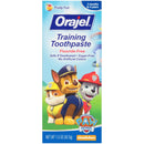 Orajel Kids Paw Patrol Fluoride-Free Training Toothpaste, Natural Fruity Fun Flavor,