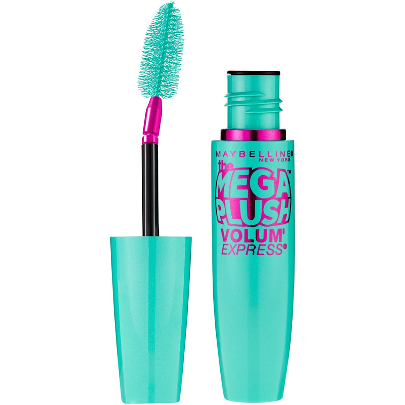 Maybelline New York Volume Express Mega Plush Washable Mascara, Brownish Black, 0.3 Fluid Ounce Maybelline New York