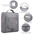 Hanging Travel Toiletry Bag Cosmetic Make up Organizer for Women and Men (Medium, Grey) Narwey