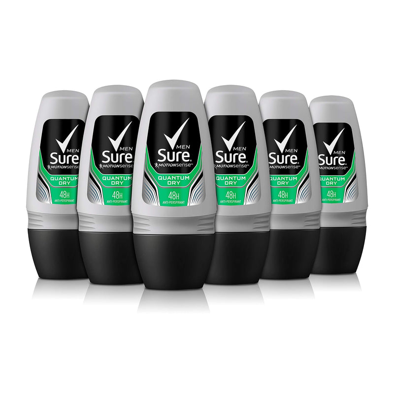 Sure Men Quantum Roll-On Anti-Perspirant Deodorant 50 ml - Pack of 6 BabyCentre