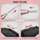 AIRSEE Portable Electric Nail Drill Professional Efile Kit for Acrylic, Gel Nails, Polishing Shape Tools (Gold) AIRSEE
