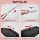 AIRSEE Portable Electric Nail Drill Professional Efile Kit for Acrylic, Gel Nails, Polishing Shape Tools (Gold) AIRSEE