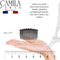 Camila Paris CP3034 French Hair Side Comb, 2 Pack Small Rounded, Gray Flexible Durable Cellulose Hair Combs, Strong Hold Hair Clips for Women, No Slip Styling Girls Hair Accessories Made in France Camila
